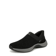 Ryka Tênis feminino Encore Knit Plus Slip On, Tecido de malha preta, 34
