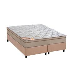 Cama Box King: Colchão Molas Castor Bonnel Revolution + Base CRC Suede Clean(193x203)