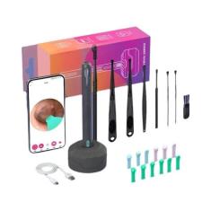 Limpador De Ouvido Sem Fio Hd Com Câmera 6 Luzes Led Ferramenta De Rem