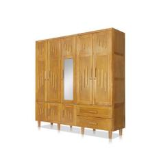 Guarda-roupa Imperatriz 5 Portas Imbuia com Espelho - Atraente Móveis