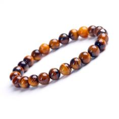 Pulseira De Bolinha Pedras Naturais Olho De Tigre Unissex - PENDULARI