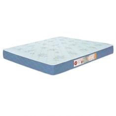 Colchão Casal King Max Espuma D45 193X203X18Cm Branco/Azul - Castor