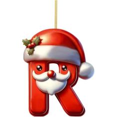 Novos ornamentos de letras para árvore de Natal, ornamentos de letras de Natal de A a Z, letras decorativas do alfabeto de Natal para árvore de Natal, artesanato faça você mesmo, ornamentos de Natal