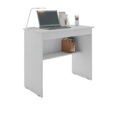 Escrivaninha Mesa de Computador com 1 Gaveta e Prateleira para Quarto ou Escritório Estudo Notebook(Branco)