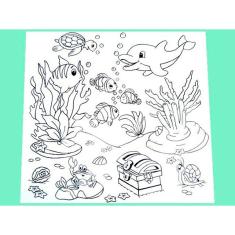 Tapete P/ Colorir - Fundo Do Mar - Kits For Kids