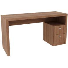 Mesa para Escritório com 2 gavetas ME4130 Amêndoa - Tecno - Tecno Mobi