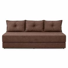 Sofá Cama 3em1 em Tecido Suede com Almofadas - Sofá que vira cama Mult