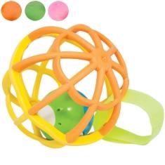 Chocalho Macio Baby Ball Luz e Som Brinquedo para Bebê Buba Cores Diversas