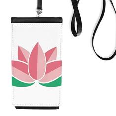 Flower Plant Plant Bolsa para celular com flor de lótus e bolso preto para pendurar