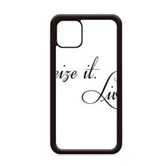 Capa com citação famosa de poesia Seize It Live It para iPhone 12 Pro Max para Apple Mini Mobile Case Shell