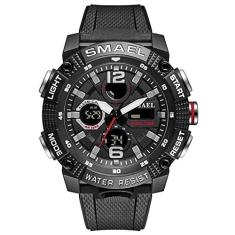 Relógio de Pulso Masculino Digital Esportivo Smael 8039 Militar à prova d´água (Preto)