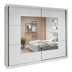Guarda Roupa Easy Max 2 Portas C/ Espelho Branco Lopas
