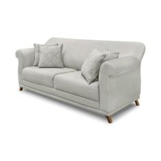 Sofá 2 Lugares Pé de Madeira Julieta 160 cm Veludo S04 - D'Rossi, Prat