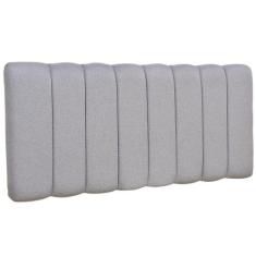 Cabeceira Cama Box Painel Casal 140 cm Dubai W01 Linho Cinza Escuro - 