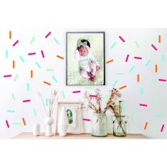 Adesivo De Parede Confetes - Confeitos Granulados - Colorido