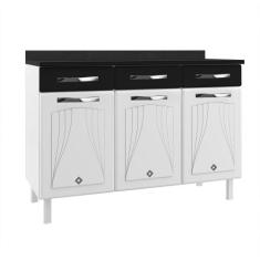 Balcão de Cozinha de Aço Triplo Telasul Star New C/ Tampo