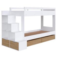 Beliche Infantil Com Escada E 4 Gavetas Infix C06 Branco-aveiro - Mpozenato