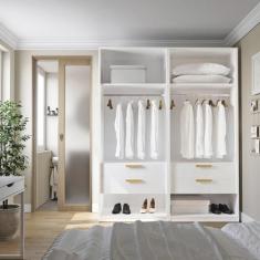 Guarda-roupa Modulado 2 Peças sem Portas Jade CabeCasa MadeiraOriginal