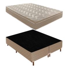 Cama Box Queen com Colchão D28 Unique Anatômico 25x158x198cm e Base Fl