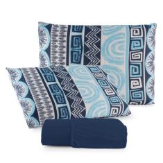 Jogo de Lençol Casal King Malha 100% Algodão 03 Peças Com Elástico - M