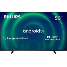 Smart TV Philips Android Tela 50" 50pug7406/78 4k  Google Assistant Comando de Voz Dolby Vision/atmos Vrr/allm Bluetooth