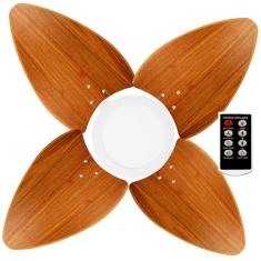 Ventilador de Teto Aspen LED 3000k Venti-Delta Branco 4Pás Freijó 220V com Controle Remoto