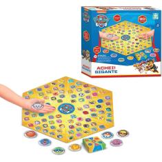 Achei! Gigante Patrulha Canina Jogo de Tabuleiro Infantil Educativo Pedagógico Diversão 90 Fichas 