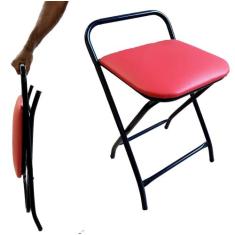 Banqueta Nina Baixa Quadrada Dobrável 50 cm Altura - Metalfany, Assent