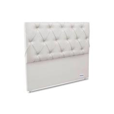 Painel de Cama Box Estofada Murat Facto White Casal - Courano Branco -