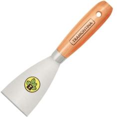 Espatula Rigida 6Cm Em Aco Carbono C/Cabo De Madeira Tramontina