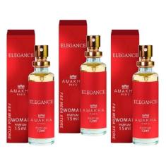 Perfume Elegance Vermelho 15ml - 3 Un  Amakha Paris