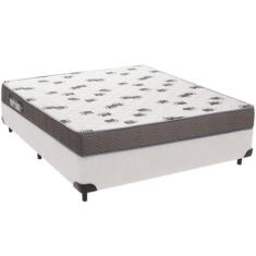 Cama Box Branco E Colchão Light Espuma D33 Casal Ortobom