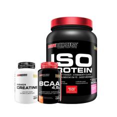 KIT Whey Protein - Iso Protein 900g + BCAA 100g +  Creatina 100g- Bodybuilders-Unissex