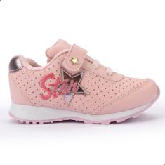 Tênis Infantil Menina Feminino Rosa Star Calce Fácil - 20.063-005 - Cl