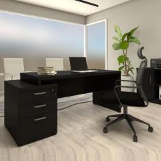 Mesa Escritório Executiva 170cm a 192cm 3 Gavetas Pé Painel F5 - F5 Of