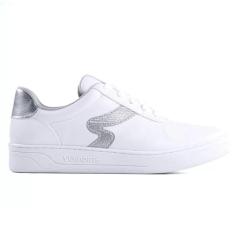 Tênis Feminino Casual Via Marte 23-13801 Branco Prata