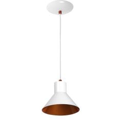 Lustre Pendente Tenesse De Alumínio Branco com Cobre - MARRYLUZ