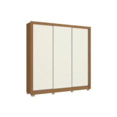 Guarda Roupa Casal 3 Portas de Correr e 2 Gavetas c/ Pés CB03M570 Flex