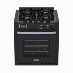 Fogao de Embutir 4 Bocas Venax Gaudi Platinum Vitreo Preto Gas GLP 220V