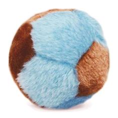 Brinquedo para cachorro Bolinha de Pelúcia (Bola de pelúcia sonora ao apertar) Chalesco Azul/Marrom