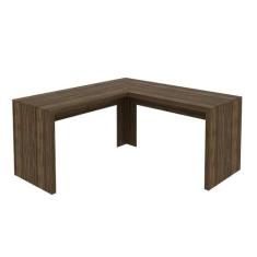 Mesa Escrivaninha de Canto 157,3x74,5x157,3 cm Nogal - Tecnomobili