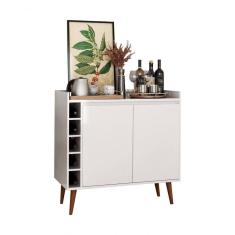 Buffet Com Adega Estilo 2 Portas Branco - Moveisaqui