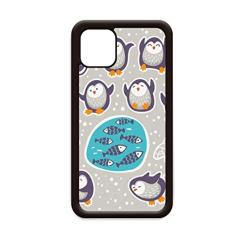 Capa com estampa de pinguim de desenho animado animal de neve para iPhone 12 Pro Max para Apple Mini Mobile Case Shell