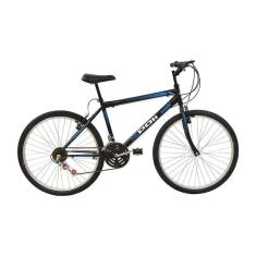 Bicicleta Polimet MTB Poli Podium Quadro 17/Aro 26/18 Velocidades Preto/Azul 7701-Unissex