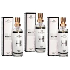 Perfume Feminino Amakha Paris Mystere 15ml - Kit 3 Unid.