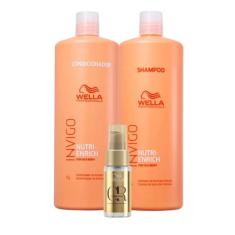 Kit Enrich Shampoo, condicionador 1L e Oil Reflections 30ml - Wella Pr
