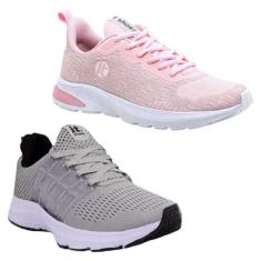 Tênis Feminino Caminhada Esportivo Caminhada Academia Kit 2-Feminino