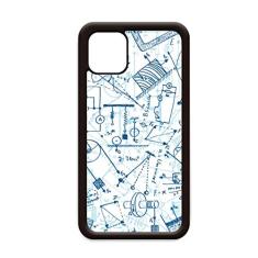 Tabela de mecânica eletromagnética azul para iPhone 12 Pro Max Capa para Apple Mini Mobile Case