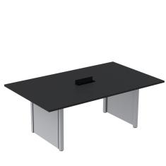Mesa de Reunião 2000x1200 Mrcpb2012pp Preto/Cinza