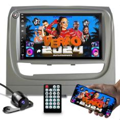 kit central multimidia mp5 com espelhamento android ios + moldura de 7